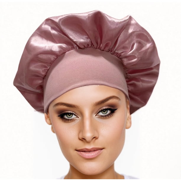Gorro de ala ancha muy elástico, turbante, gorro de ducha lunar, para salón de belleza, cuidado del cabello, cuidado de la mujer, gorro de dormir de color
