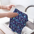 thumbnail image 6 of Disketp Blue Flower Skull Waffle Weave Kitchen Dish Cloth,Super Absorbent Kitchen Dish Towels 16*26 Inches for Dish Rags Washing Dishes, Drying Dishes, 6 of 7