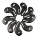 thumbnail image 3 of 9 piezas Golf Iron Covers Set Golf Club Headcovers PU cuero bordado número Textura tejida negra kusrkot Cubiertas de cabeza de hierro de golf, 3 of 8