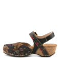 thumbnail image 2 of Spring Step L’Artiste Women's Koraline Mary Jane Flat Shoes – Hand Painted Floral Leather, Cushioned Microsuede Footbed, Adjustable Ankle Strap, 2″ Cork Wedge Heel, 2 of 8