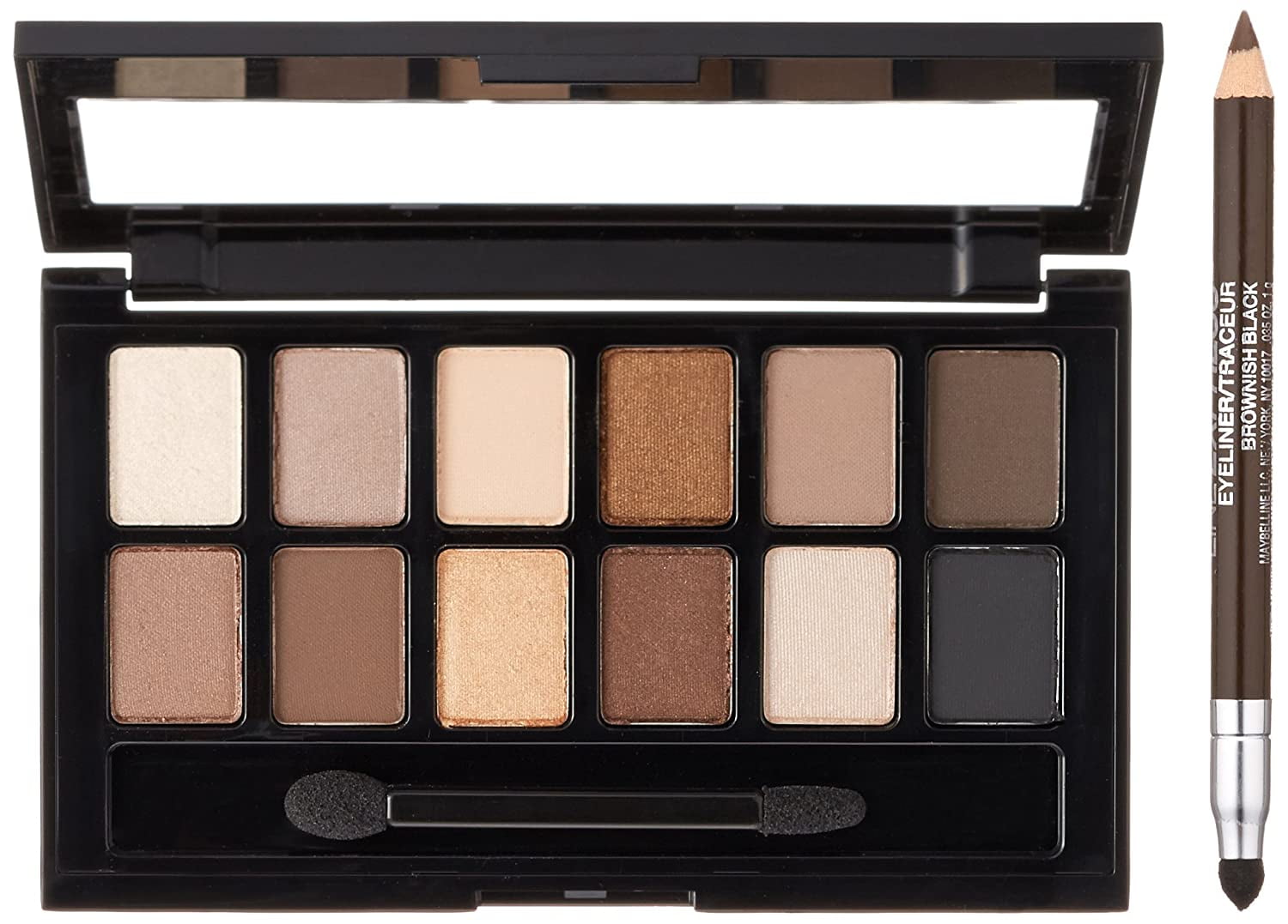 maybelline new york nudes palette shadow and line express liner