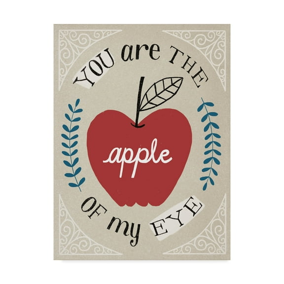 Trademark Fine Art 'Apple of My Eye Beige' Canvas Art by Oliver Towne