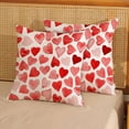 thumbnail image 2 of Valentines Day Pillow Covers 18x18 Set of 2 Red Love Heart Decorative Valentines Throw Pillows Mother''s Day Anniversary Decor Pillowcase Valentines Decor Outdoor Cushion Case for Sofa Couch, 2 of 6