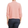 thumbnail image 3 of Women's Plus Size Lightweight Draped Neck Open Front Solid Blazer Jacket, 3 of 3