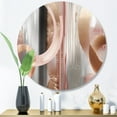 thumbnail image 2 of Designart "Chaos in Rose Gold Circles V" Modern Shapes Transitional Metal Round Wall Art, 2 of 5