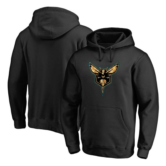 Men's Black Charlotte Hornets Hardwood Pullover Hoodie