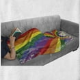 thumbnail image 6 of Vintage Rainbow Soft Flannel Fleece Blanket, Weathered Looking Colorful Rays Burst Gay Parade LGBTI Festival Celebration, Cozy Plush for Indoor and Outdoor Use, 50" x 70", Multicolor, by Ambesonne, 6 of 6