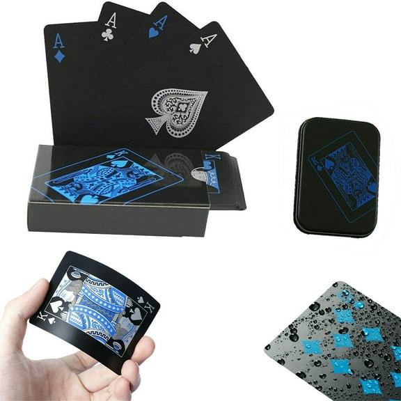 Creative Waterproof Plastic PVC Poker Black Magic Playing Cards Table Game Sets