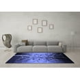 thumbnail image 3 of Ahgly Company Machine Washable Indoor Rectangle Oriental Blue Industrial Area Rugs, 3' x 5', 3 of 4
