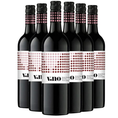V.no Non Alcoholic Wine - Red Wine, 750mL, 6 Bottles | Vegan and Gluten Free Alternative Beverage | Made in Australia from 100% Australian Grapes | Balanced and Soft with Dark Fruit Flavors