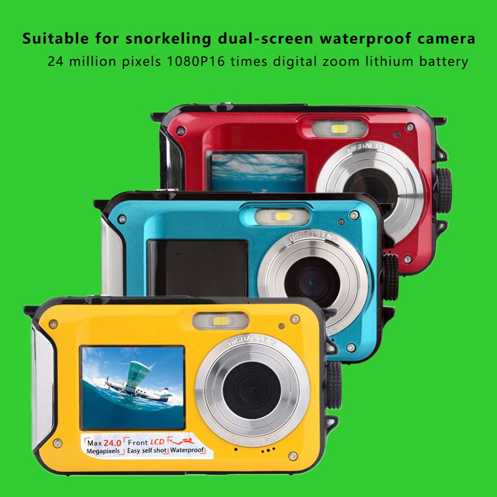 Waterproof Digital Underwater Camera, FHD 30MP Video Recorder Selfie