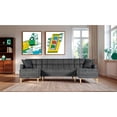 thumbnail image 1 of Sala Modular Doble Chaise Makora Travis con Memory Foam Color Oxford Lino Respaldo Reclinable de 3 Posiciones, 1 of 7