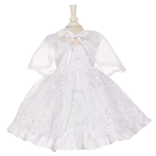 baby girl white dress for baptism