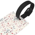 thumbnail image 3 of Sikiie Wildflower Watercolor 3 Luggage Tags Privacy Cover ID Label Suitcase Tags Identifiers For School Bags,Suitcases, 3 of 7