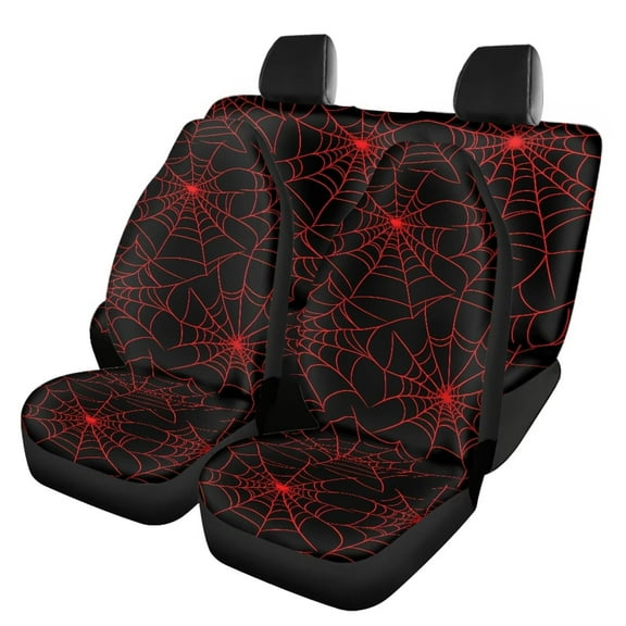 Qpednta Sunflower Car Seat Covers 4 Pcs, Front Seats and Rear Bench Cover Cushion Auto Seat Cover Protector Automotive Interior Protection Fits most Cars, SUVs, and Trucks