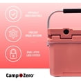 thumbnail image 2 of CAMP-ZERO 10 Liter 10.6 Quart Cooler with 2 Molded In Cup Holders, Coral, 2 of 8