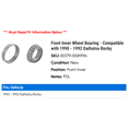thumbnail image 2 of Front Inner Wheel Bearing - Compatible with 1990 - 1992 Daihatsu Rocky 1991, 2 of 2