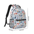 thumbnail image 2 of Yiaed Watercolor Nautical Print School Backpack College Backpack Daypacks for Students High School Spacious and Durable Daypack for Work and Travel-One Size, 2 of 6