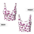 thumbnail image 5 of Naloa Orchids Flowers Sports Bras for Women, High Support Bra with Removable Pads, Comfortable - Small, 5 of 9