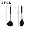 thumbnail image 2 of 2Pieces Silicone Cooking Utensils Set,Nonstick Cookware,Stainless Steel Handle, Heat Resistant, 2 of 5