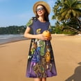 thumbnail image 3 of Lsque Scooby-Doo Print Women's Casual Dress T-Shirt Summer Short Sleeve Scoop Neck Swing Dresses, 3 of 7