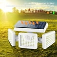Solar Motion Sensor Lights Outdoor, 3 Heads Security Lights Solar