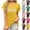 #061 Yellow, variant on Felirenzacia Womens Easter Bunny Graphic Cotton T Shirt Tops Casual Holiday Pullover Tee Tops for Big Women Yellow,L
