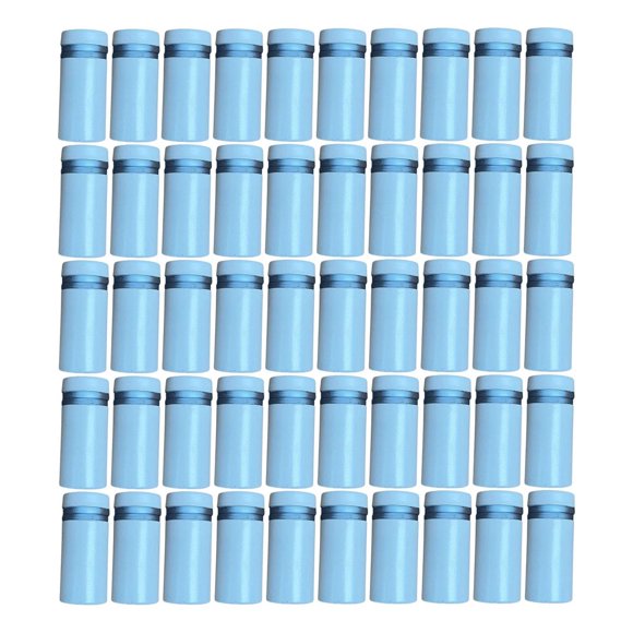 50 pernos de fijación de pared para anuncios y tornillos para exhibidores de imágenes. Blanco