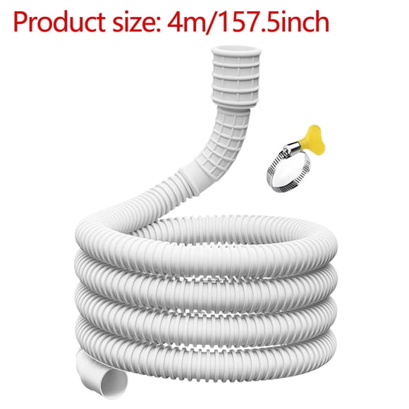 Universal Drain Hose For Air Conditioners And Dehumidifiers With Anti-Leak Clips Thick PE Rubber Material Flexible Connection For Effortless Installation Drainage