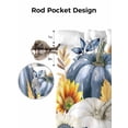 thumbnail image 5 of Fall Orange Blue Pumpkin Valances for Windows Yellow Sunflower Flower Leaf Thanksgiving Kitchen Valance Curtain Rod Pocket Small Curtains for Cafe Bathroom Laundry Basement 54" x 18", 5 of 8
