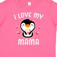 thumbnail image 4 of Inktastic I Love My Mama with Cute Penguin and Hearts Girls Baby T-Shirt, 4 of 5