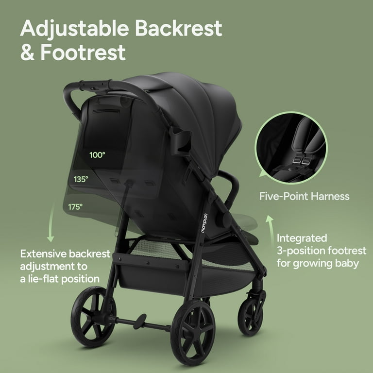 Mompush Nova Baby Stroller, Portable Adjustable Foldable Design