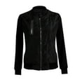 thumbnail image 2 of Veste d'Automne Hiver Femmes Veste de Vol Chaud Veste de Moto, 2 of 4
