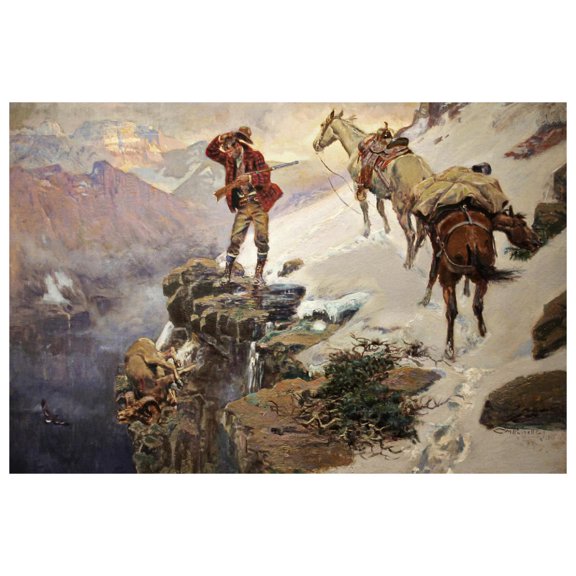 Global Gallery's 'Meat's Not Meat 'Til It's In The Pan' By Charles M. Russell Unframed Giclee on Paper Print