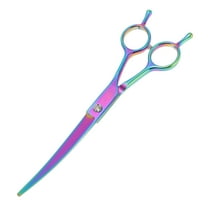 Unique Bargains Dog Grooming Scissors with Curved Design Assorted Color