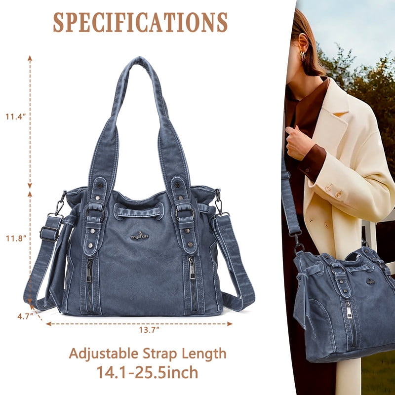 Angel Kiss Purses for Women Vegan Leather wallet and Handbags Crossbody Purses Hobo Purses Tote Satchel Handbags