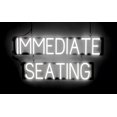 thumbnail image 1 of SpellBrite IMMEDIATE SEATING LED Sign for Business. 31.6" x 15.0" White IMMEDIATE SEATING Sign Has Neon Sign Look With Energy Efficient LED Light Source. Visible from 500+ Feet, 8 Animation Settings., 1 of 4