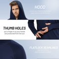 thumbnail image 3 of MIER Men's Sun Protection Hoodie Long Sleeve Workout UV Shirts, 3 of 7