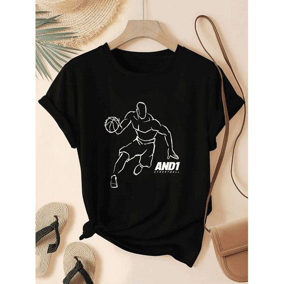 And1 Big Mens Street Hoodie Ball Graphic Sports Urban Fashion Unisex T-Shirt.PNG V50988 up to size 5XL