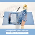 thumbnail image 3 of 2 Pack Flip Folders with Clear PVC Window Binder Pouches 3-Ring Binder Organizer for Office & Home Blue Butterflies Flying, 3 of 6