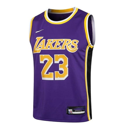 L026# Nike Nba Lakers Round Neck Purple No.23 S-2xl Sleeveless Undershirt  Jersey Adult Basketball Uniform Set