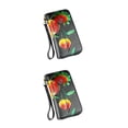 thumbnail image 4 of Sonducket Monedero de cuero para mujer, cremallera portátil, elegante, exquisito, resistente al agua, con estilo, bolsillo para tarjetas, Doble color tipo 1 2piezas, 4 of 6