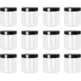 thumbnail image 1 of xianyou-12 Pack Clear Plastic Jars with Lids - 15 oz Plastic Slime Containers Plastics Mason Jars for Dry Goods Nuts and more, 1 of 4