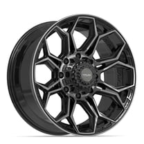 4PLAY Wheels 4P80 20 Inch Rims Fit 8x170 20x10 Gloss Black Brushed with ...