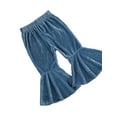 thumbnail image 4 of Franhais Newborn Baby Girls Flare Pants, Toddler Velvet Casual Elastic Waist Long Trousers, 4 of 6
