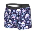 thumbnail image 2 of Daiia Skull flower white blue Men's Underwear Boxer Briefs, Cotton Stretch Moisture-Wicking Underwear-Medium, 2 of 9