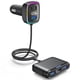 thumbnail image 2 of Cargador de coche 115W USB Multi Port Carga rápida | QC3.0 PD3.0 SCP Protocolos AFC | 6 puertos para uso de asientos delanteros y traseros | Entrada de 12 V-24 V | Pantalla digital | Extensión de, 2 of 9