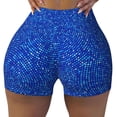 thumbnail image 2 of Fotbe Blue Circles Mosaic Shorts Sin Costuras – Shorts Deportivos de Cintura Alta para Mujer, Elásticos para Gimnasio, Yoga, Running o Ciclismo-Large, 2 of 8