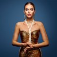 thumbnail image 4 of juegos de collar de perlas, gargantilla, collar largo, collar de perlas para mujer, cadena, 4 of 6