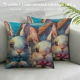 thumbnail image 3 of Nawypu Body Pillow Case Happy Easter Rabbit Spring Flower Holiday Decorative Pillowcase Farmhouse Bunnies Easter Eggs Flowers Decorative Accent Long Pillowcase for Bedding Couch, 3 of 5
